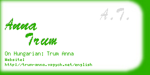 anna trum business card